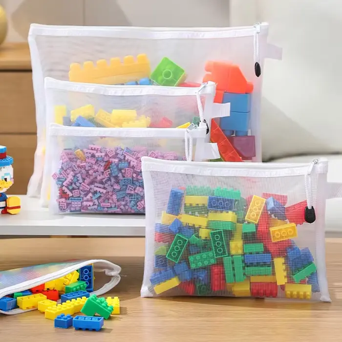 Lot de 3 sacs de rangement pour puzzles
