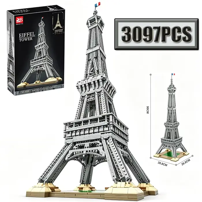 Modèle de construction DIY Tour Eiffel MOC 3097 pièces