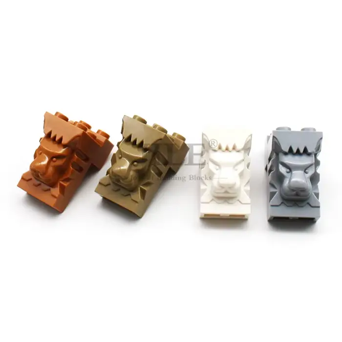 Blocs de construction MOC 30274, 10 pièces, 2x3x3, tête de Lion, mur de ville, vue sur la rue, décor