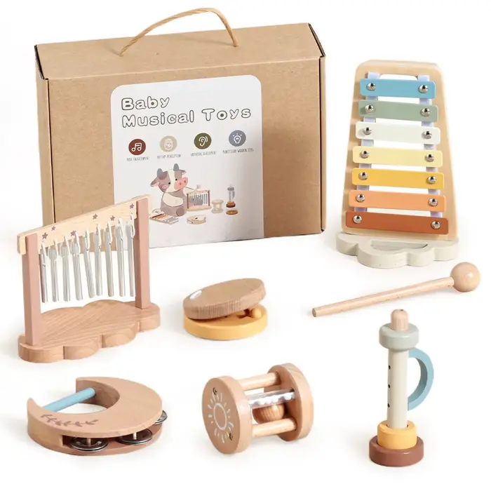 Clochette à main pour bébé, Instrument sonore, Éducation précoce de l'enfant, Clochette apaisante po