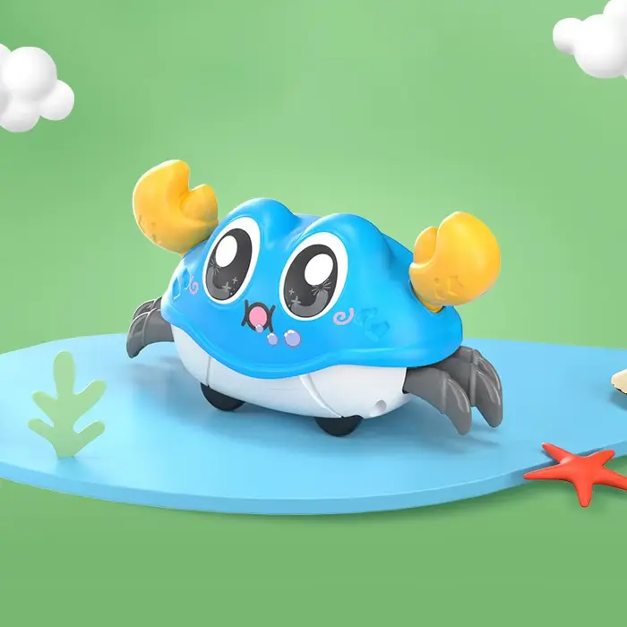 Crabe rampant inertiel pour bébé, jouet sensoriel de développement, dessin animé mignon, interactif,
