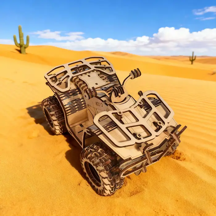 Moto de plage en bois, modèle de Puzzle 3D, Kit de moto à monter soi-même, ensemble de véhicules cré