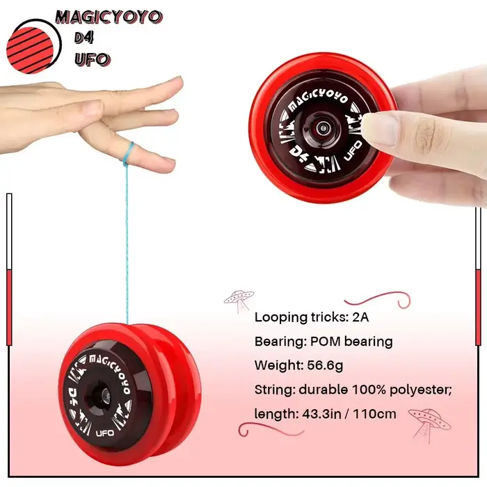 MAGICYOYO D4 Original nouveau basique 2A sommeil réactif en plastique pratique pour débutant Yoyo jouet pour enfants
