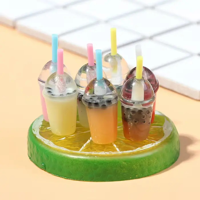 5 pièces 1:12 maison de poupée Miniature perle lait thé tasses poupées cuisine nourriture
