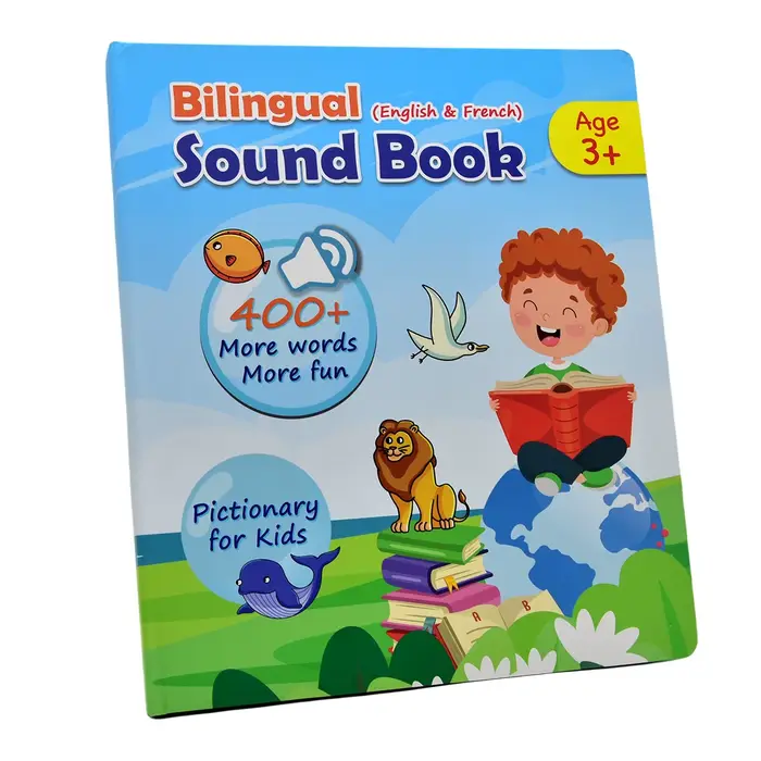 Livre sonore bilingue français anglais, Machine d'apprentissage, livres électroniques tactiles, livr