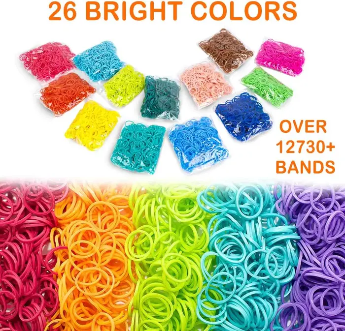 Kit de recharge d'élastiques à métier à tisser, Kit de fabrication de bracelets Premium pour enfants