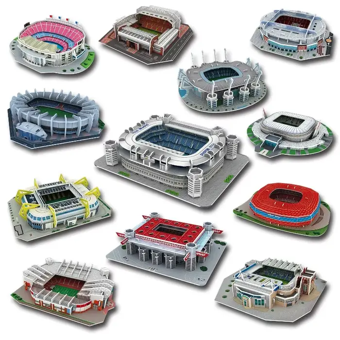 Puzzle de stade de football en papier 3D pour enfants et adultes construction développement intellectuel bricolage cadeau de Noël occaSIONS SPECIALES