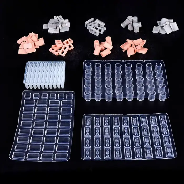 Moule en silicone pour modèle de tuile de table de sable de maison faite à la main, matériau de construction de bâtiment l'inventaire, mini brique, cadre