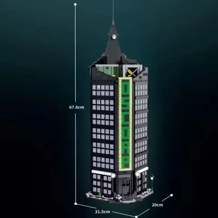 Blocs de construction Oscorps Black Tower, modèle d'architecture d'appartement urbain classique, kit