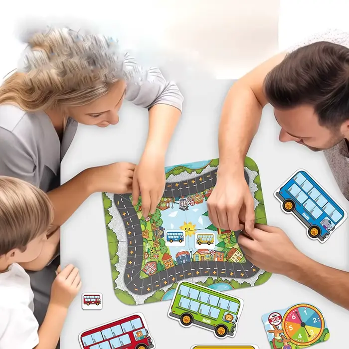 Jeu de société à plateforme de Bus Animal Montessori