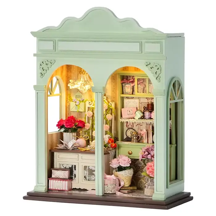 Mini Puzzle 3D « Langage des Fleurs » : Modèle à Assembler, Kit de Maison de Poupée DIY, Décoration 