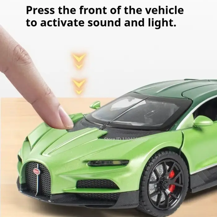 1:24 Tourbillon Bolide modèle jouet voitures de sport alliage moulé sous pression son lumière portes ouvert tirer arrière Collection supercar jouets pour enfants