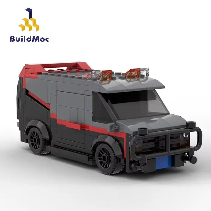 Yigebebe Camionnette technique A-Team SWAT, Blocs de construction high-tech MOC, Voiture de station 