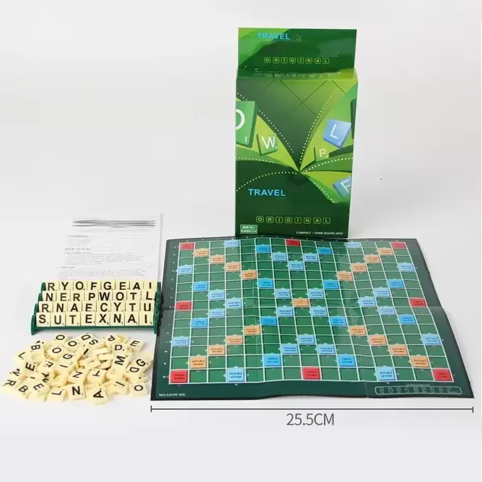 Jeu de société scrabble avec boîte d'orthographe anglaise puzzle coulissant multijoueurs pour enfants et adultes occasions spéciales partys jeux de lettres éducatifs