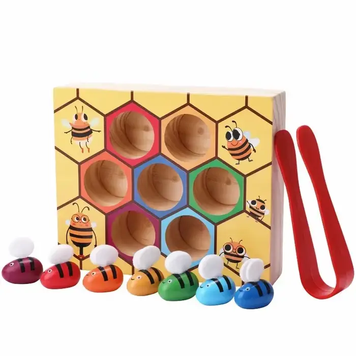Piège à abeilles Montessori jeu de perles à Clip pour enfants concentration logique entraînement motricité fine outils pédagogiques jouet éducatif pour enfants 3 6 ans 6 12 ans