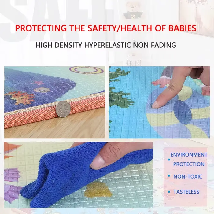 Tapis de jeu pour bébé EPE, tapis d'activité, salle de sport, ramper, sol, jouet en mousse EVA, 200x180cm