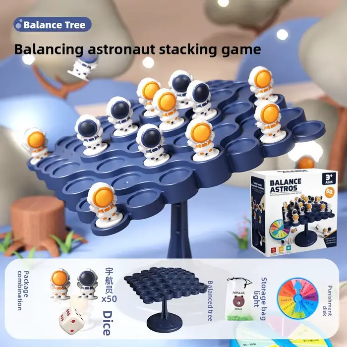 Jeu de table équilibré pour astronautes, arbre d'équilibre musical empilable, jouet éducatif interac