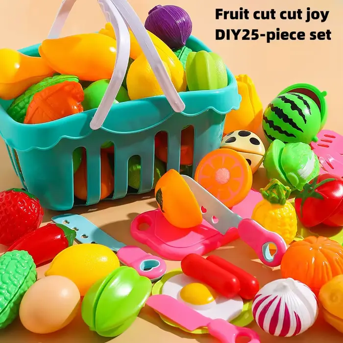 25 pièces ensemble bricolage fruits coupe musique jouet Simulation légumes fruits et légumes jouet p