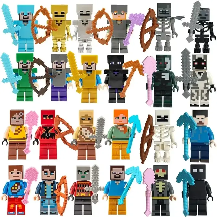 17 Styles Minecrafte blocs de construction ensemble série I/Wi 8 pièces ensemble MC Non répétitif br