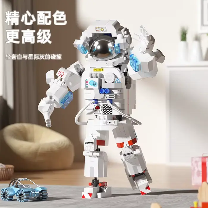 Ensemble de briques d'astronaute explorateur spatial