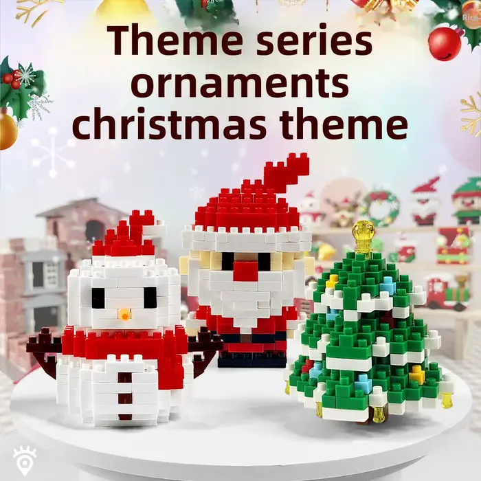 Cadeaux de noël série de blocs de construction père