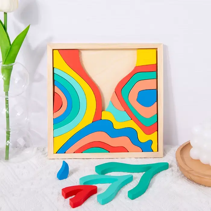 Décennie s en bois arc-en-ciel pour enfants