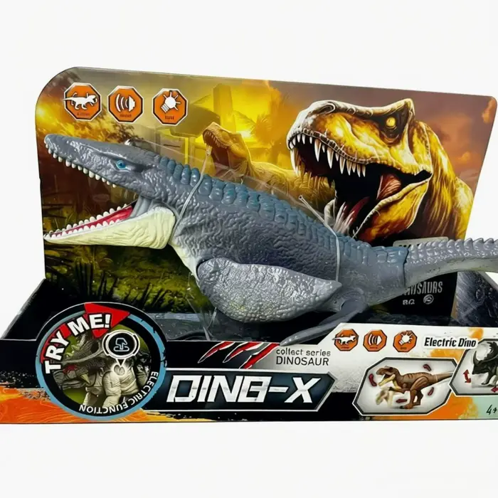 Figurine de dinosaure électrique simulateur de Mosasaurus avec son et lumière