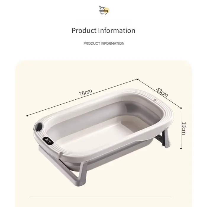 Bassin de douche pour bébé sensible à la température, baignoire pliable et Portable pour bébé, Modes