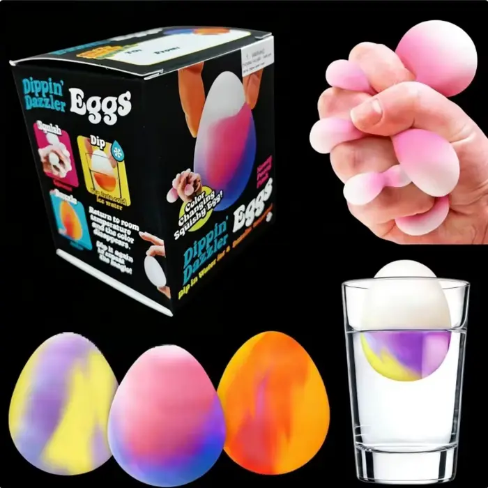 Jeu de chasse aux œufs d'or surprise moelleuse anti-stress à presser pour adultes occasion spéciale cadeau festif surprise changeante de couleur EVA