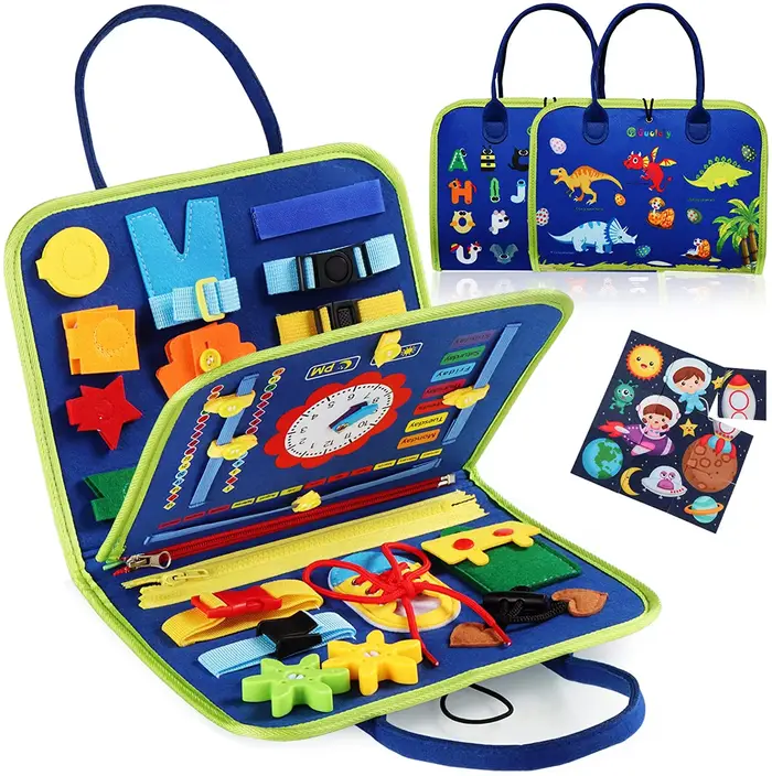 Planche occupée Montessori pour tout-petits, jouets sensoriels pour autisme, activité éducative, mot