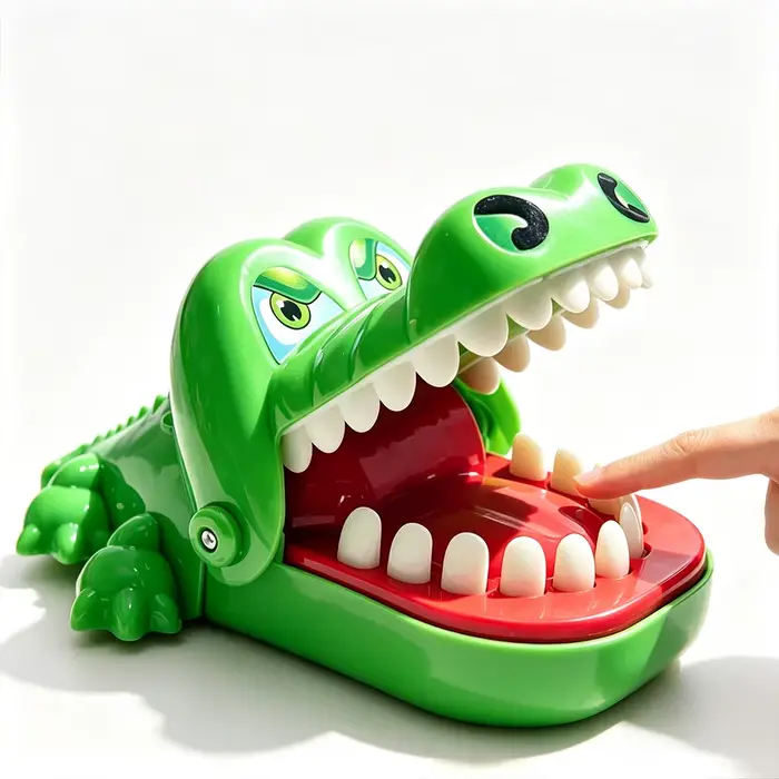 Jouet Crocodile Dentaire : Jeu de Dentiste Alligator qui Mord le Doigt – Jeu Familial Classique, Far