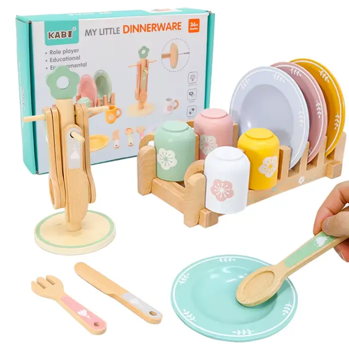 Ensemble de jeu de cuisine en bois