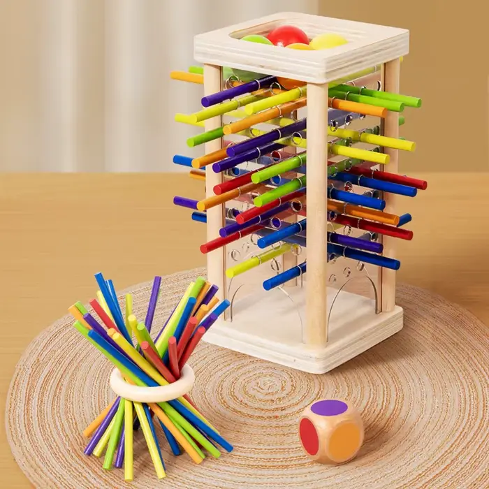 Jouet de jeu de dessin de bâton en bois, jeu de bâtons multicolores, jeu interactif Parent-enfant, e