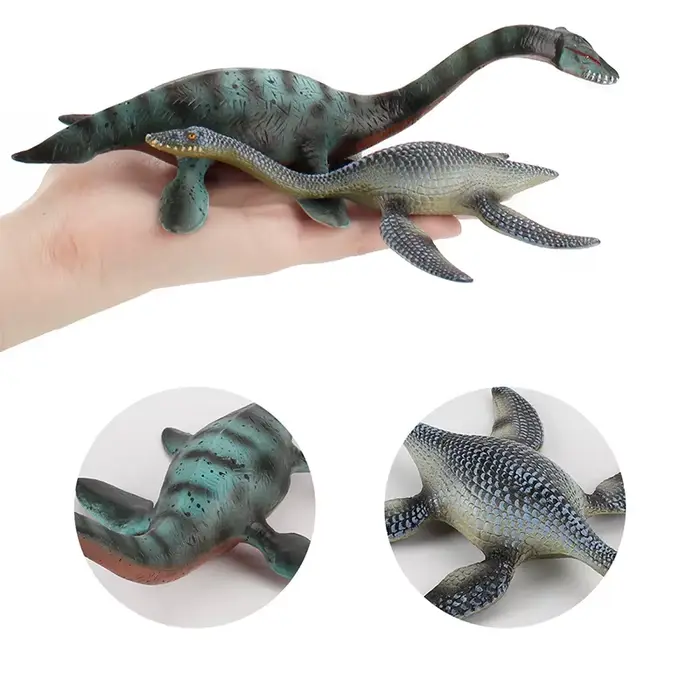 Bêtes anciennes jurassiques réalistes, modèle biologique préhistorique, dinosaures Plesiosaure solid