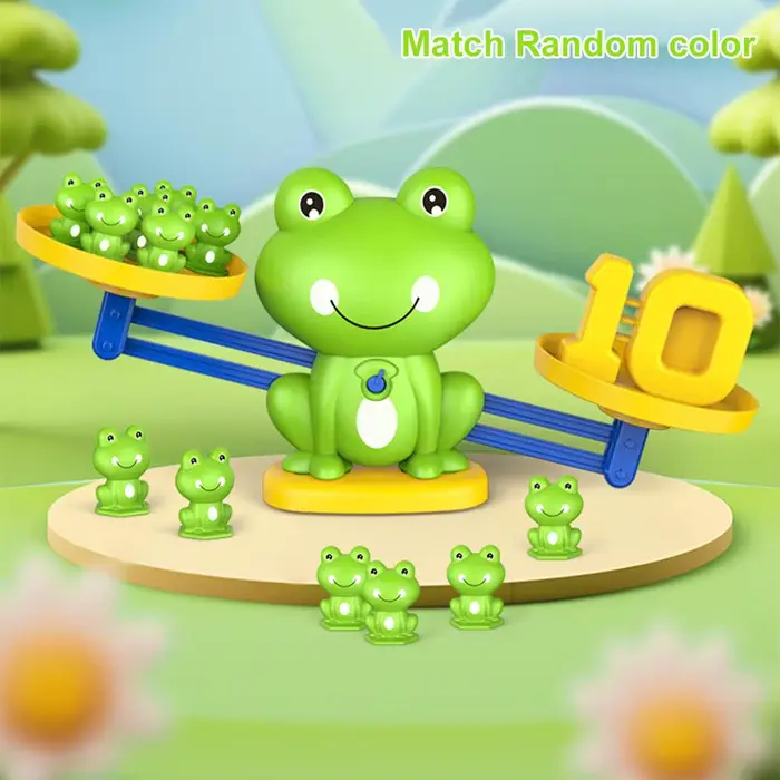 Jouets mathématiques à l'échelle de grenouille pour enfants éducation précoce développement intellectuel interaction parent-enfant jeux équilibrés additifs soustractions occasions spéciales cadeaux d'anniversaire fêtes familiales temps de loisirs collection jouets éducatifs