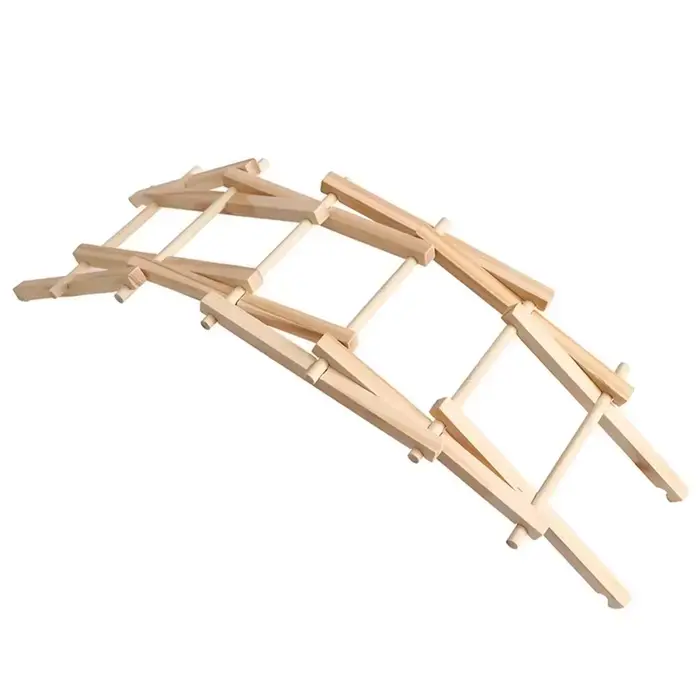Kit de Construction Amusant STEAM DIY en Bois : Pont en Arc Beili – Blocs Scientifiques pour Expérie