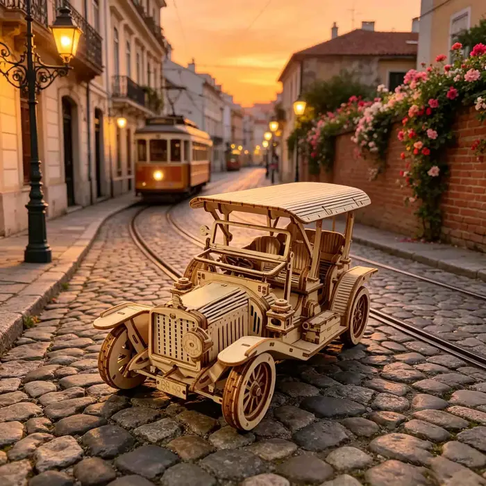Puzzle 3D en bois à monter soi-même, Kit de modèle de voiture classique Vintage, cadeau d'anniversaire ou de vacances créatif, jouet éducatif, conception exquise