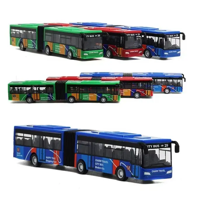 1:64 alliage ville Bus modèle véhicules ville Express Bus Double bus moulé sous pression véhicules j
