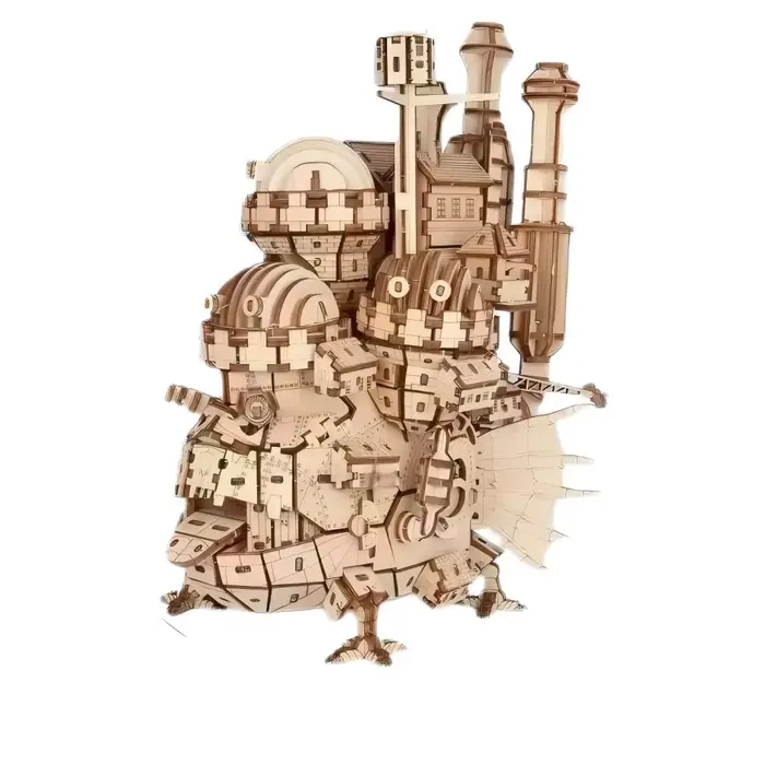 Puzzle 3D en bois sur le thème du château créatif, Kit de modèle en bois, jouet de bricolage, décora