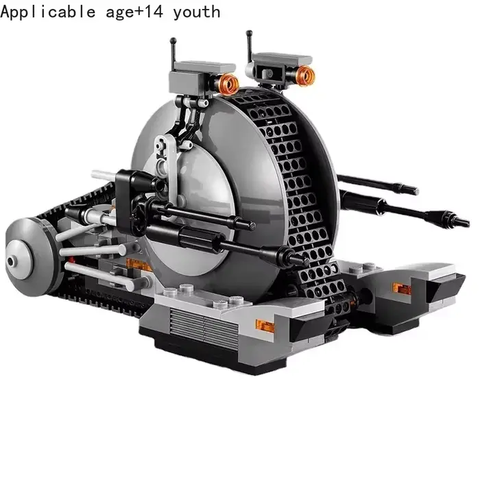 Modèle de blocs de construction de drone tank de scène de film Space Hegemony, en stock, pour assemblage, cadeau d'anniversaire pour enfants, MOC-75015