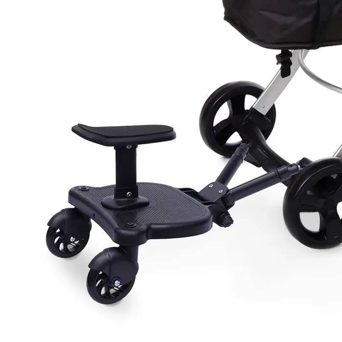 Planche de poussette 2-en-1 pour tout-petits, capacité 25 kg, marchepied et siège amovible, réglable