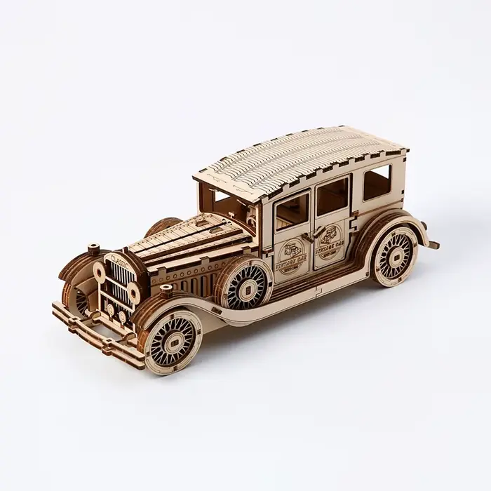 Puzzles en bois 3D, modèles de voitures vintage, artisanat en bois à faire soi-même, puzzles créatif