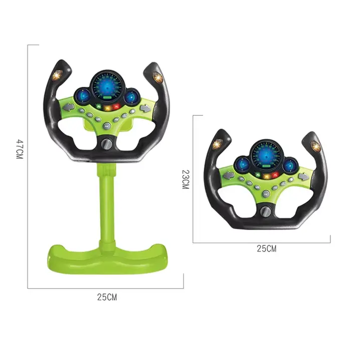 Direction de conduite électrique simulée, roue Portable tridimensionnelle, jouet copilote, lumière e