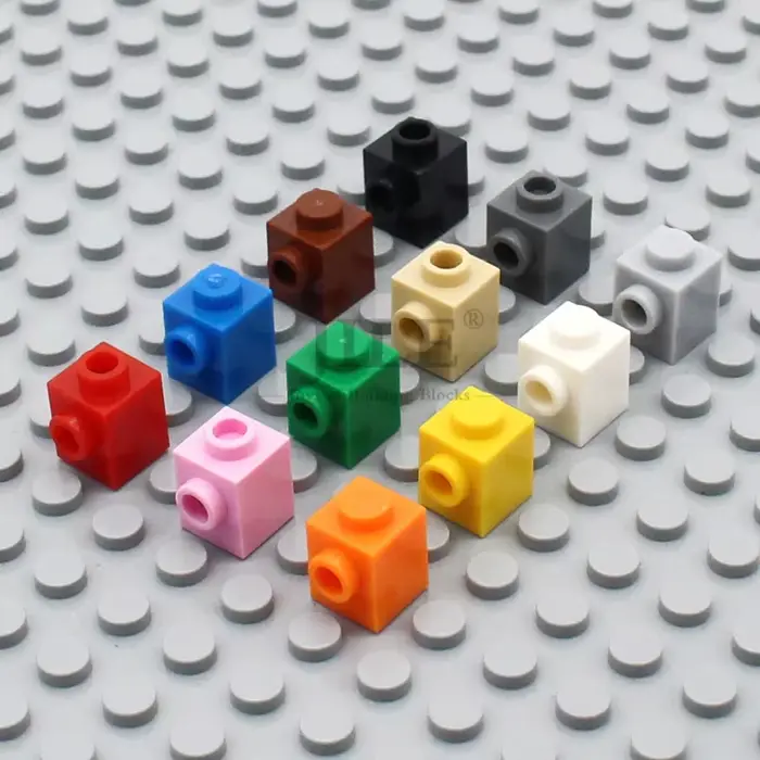 110 pièces Moc brique modifiée 1x1 avec goujon sur le côté 87087 bricolage bases blocs de constructi