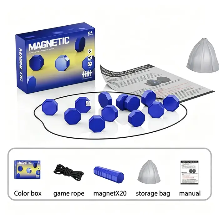 Jeu de société magnétique : jeu de pierres interactif, plateau magnétique, jeu de stratégie pour la 
