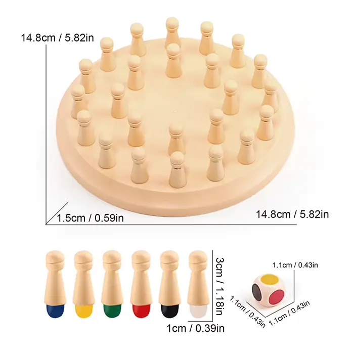 Jeu d'échecs de mémoire coloré KNYYSECQ pour enfants, jeu de reconnaissance des couleurs et des formes, entraînement de la concentration préscolaire, jouet parent-enfant, cadeau d'anniversaire ou pour Noël