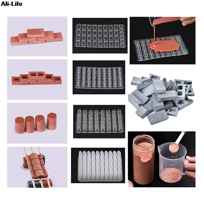 Mini Brique de Construction en Silicone pour Table de Sable