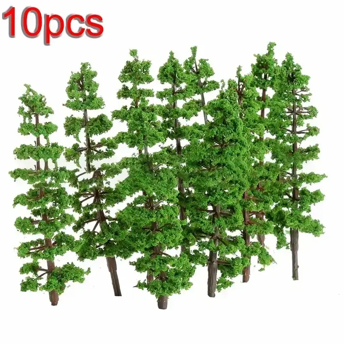 Kit de jouets modèles d'arbres résine échelle HO paysagistes fait à la main miniature 10 pièces aménagement de scènes occasions spéciales