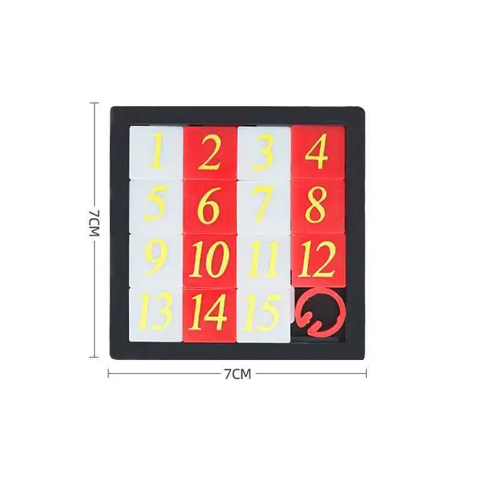 Puzzle coulissant avec chiffres 1-15, casse-tête IQ, jouets éducatifs pour enfants, adolescents et a
