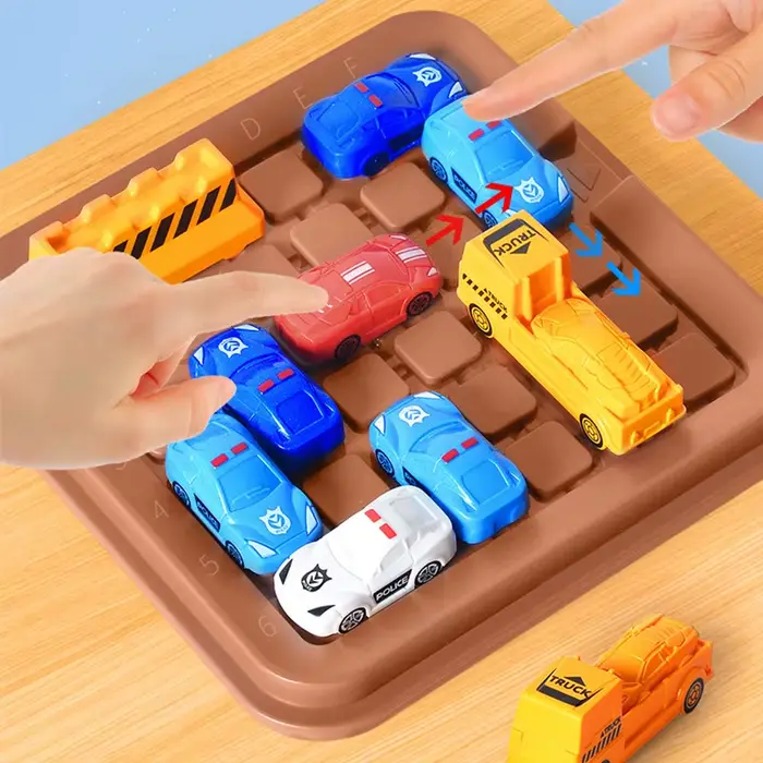 Jeux de stratégie Montessori, voiture mobile hors entrepôt, Puzzle de course, développement intellec